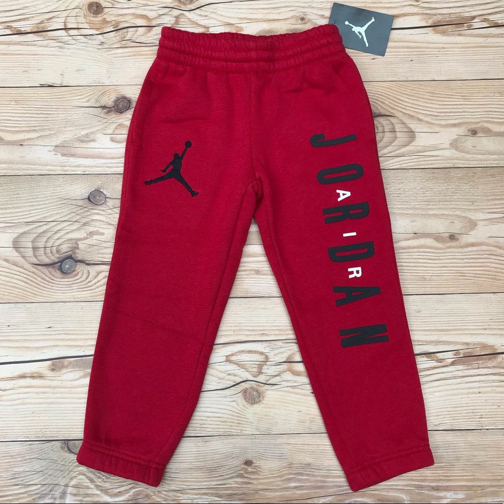 Jordan Jumpman Red Cotton Joggers/Sweats Pockets